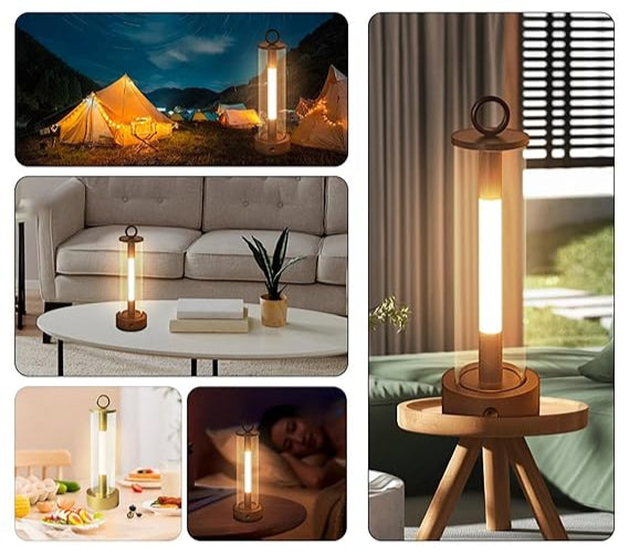 LumiTube - Lampe de table en clair verre moderne