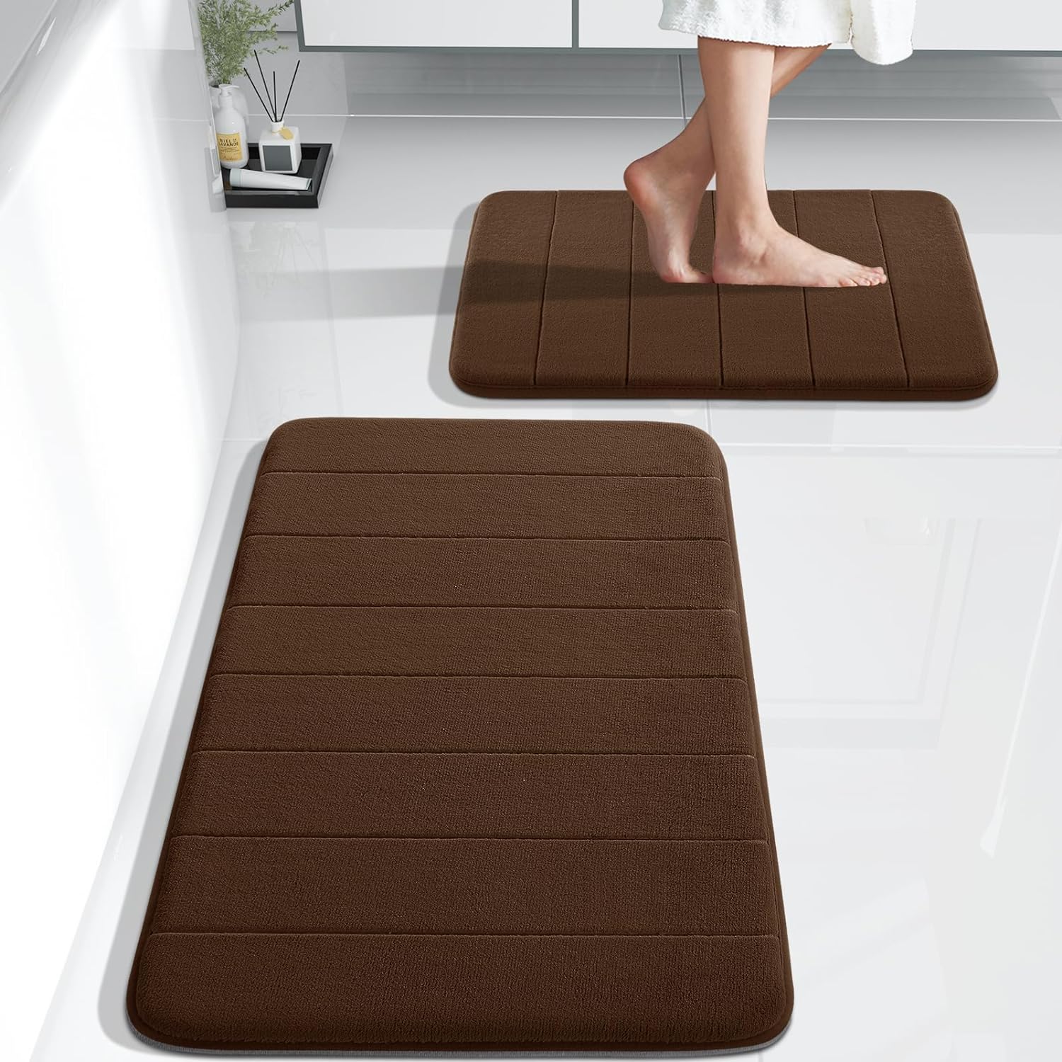 SoftHaven – Ensemble de tapis de bain en mousse de luxe