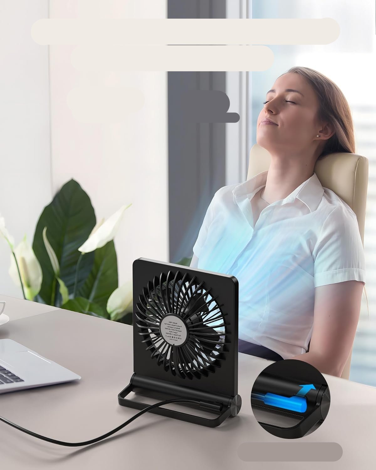QuietBreeze - Ventilateur de table compact ultra-silencieux