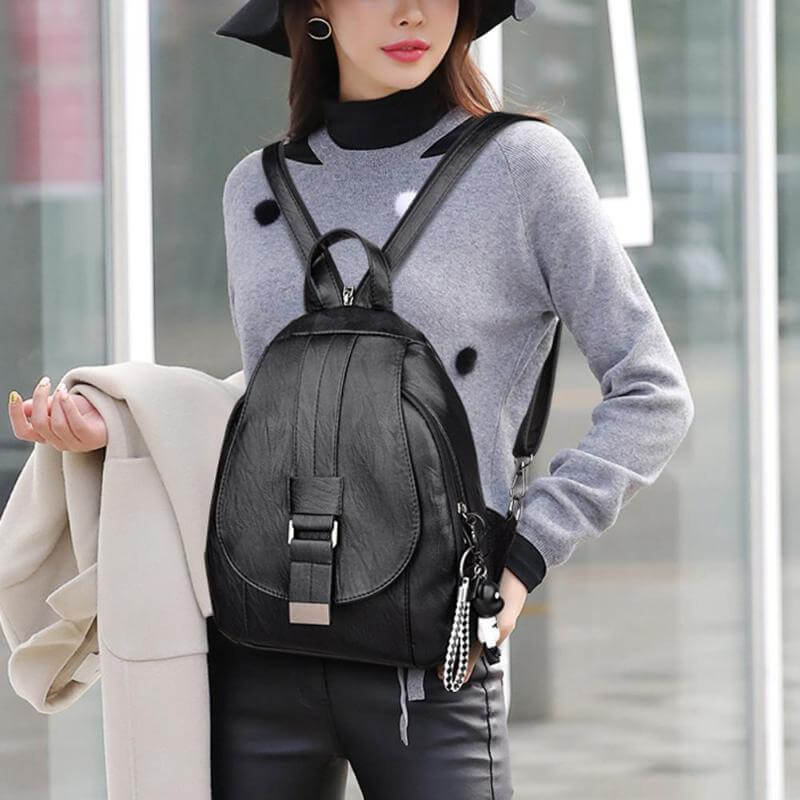 Beatrice - Sac à dos élégant et polyvalent avec fermeture à rabat