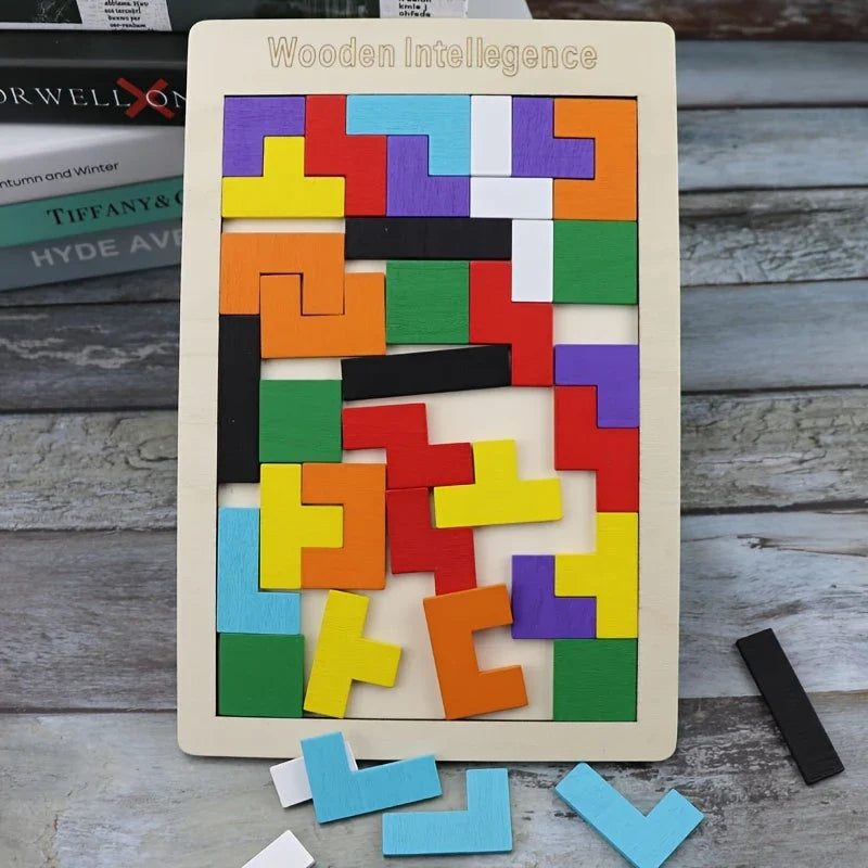 BrightBlocks 3D Trèfle Tangram Puzzle pour Enfants – Stimulateurs Cérébraux STEM