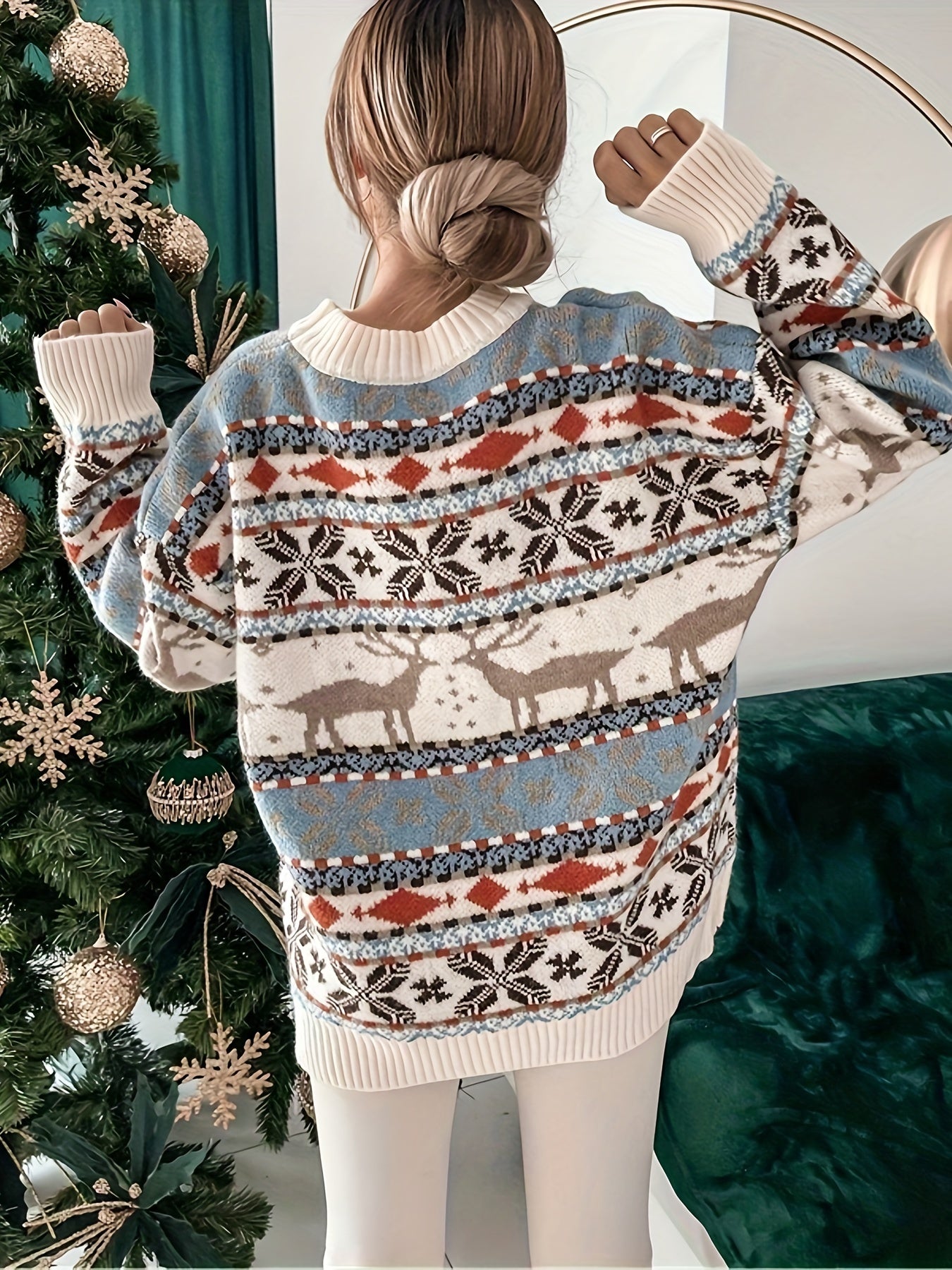Pull à motif de Noël Cozy