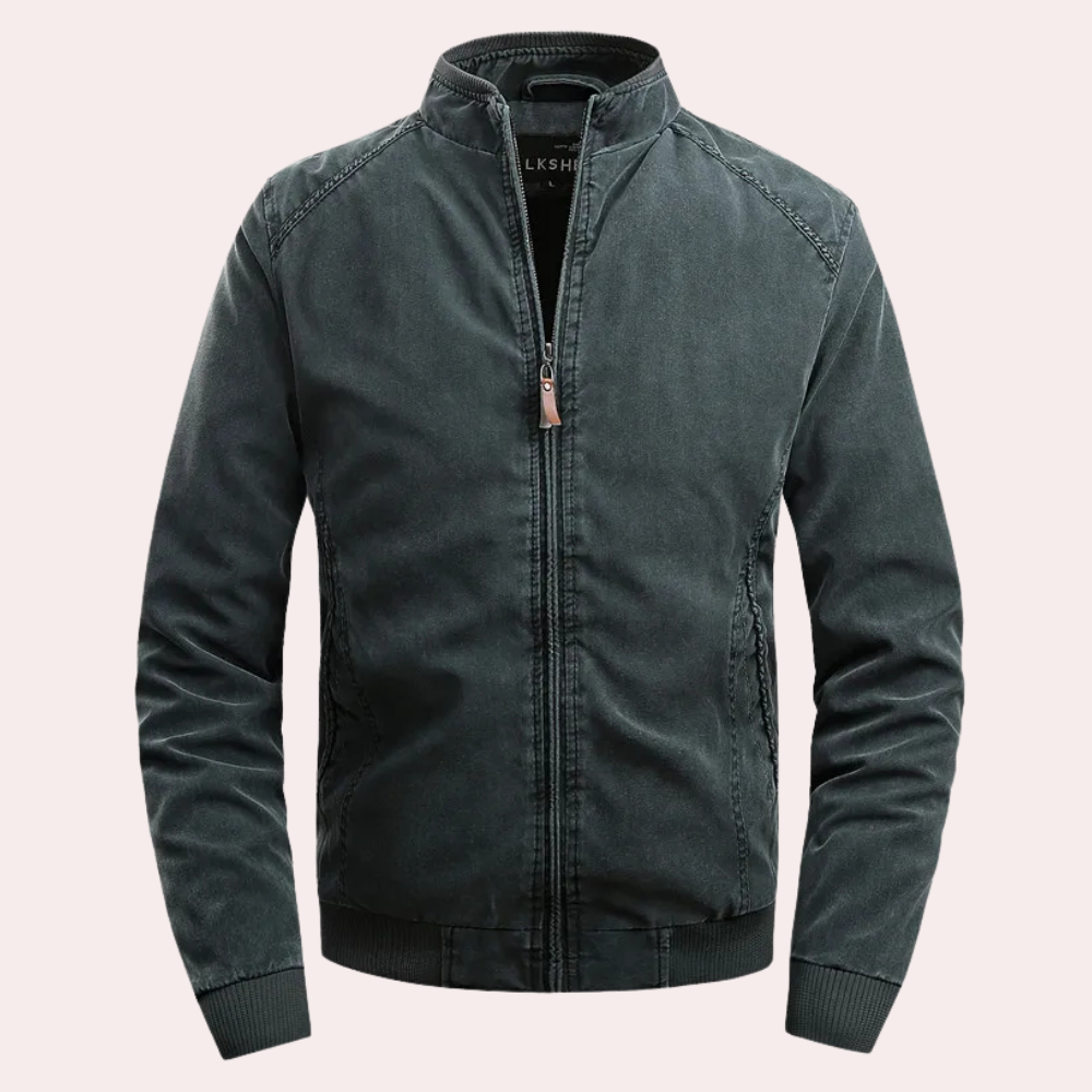 Marius - Veste zippée décontractée à col montant pour homme