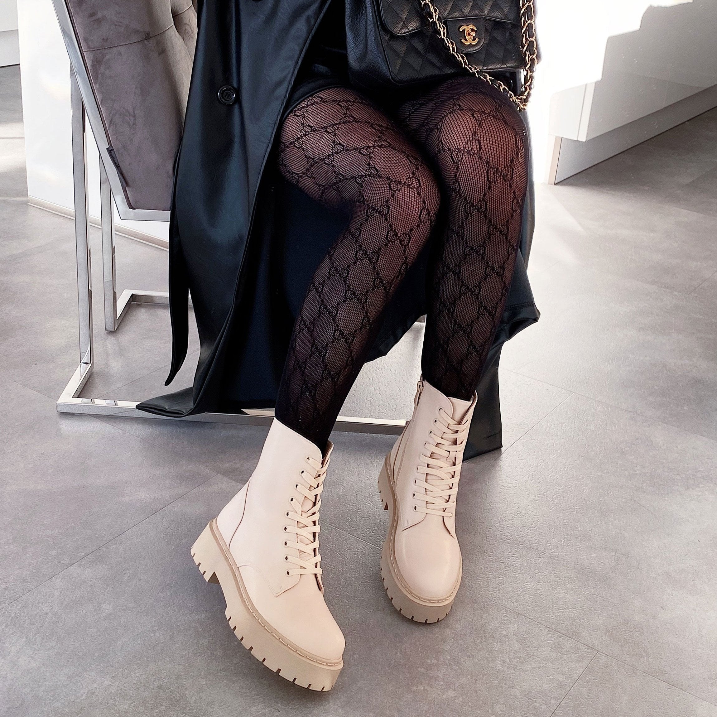Bottes beige Serena