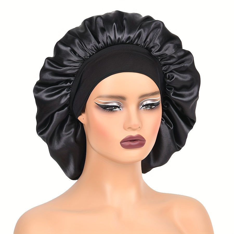 Rebel | Bonnet de sommeil en satin avec large bande élastique