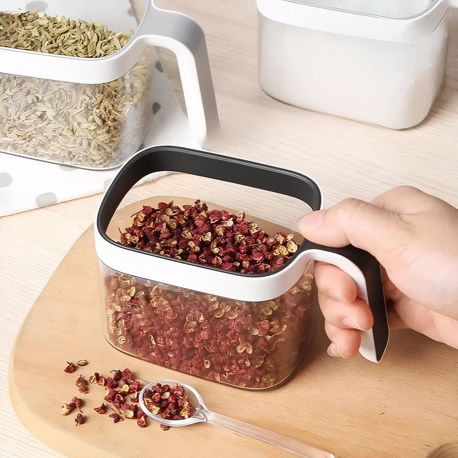 SpiceStack - Récipient à épices empilable clair