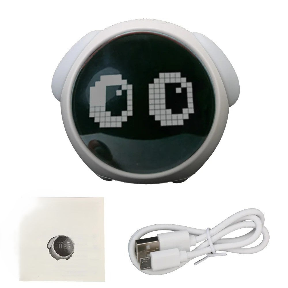 EmojiTime Réveil LED - Affichage Numérique Amusant et Expressif