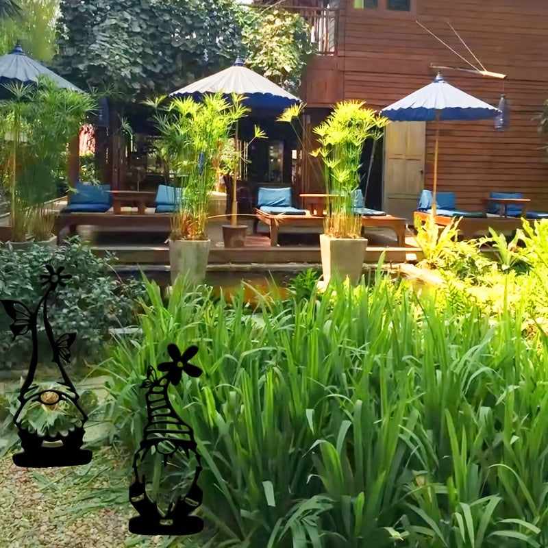 Ensemble de 4 pièces | Décor de Noël en acier festif pour le jardin