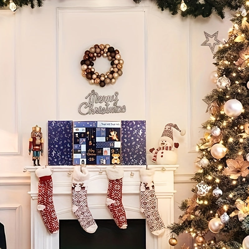 Ensemble de calendrier de l'Avent DIY – 24 boîtes en papier à remplir avec couvercle et accessoires variés pour offrir et bricoler