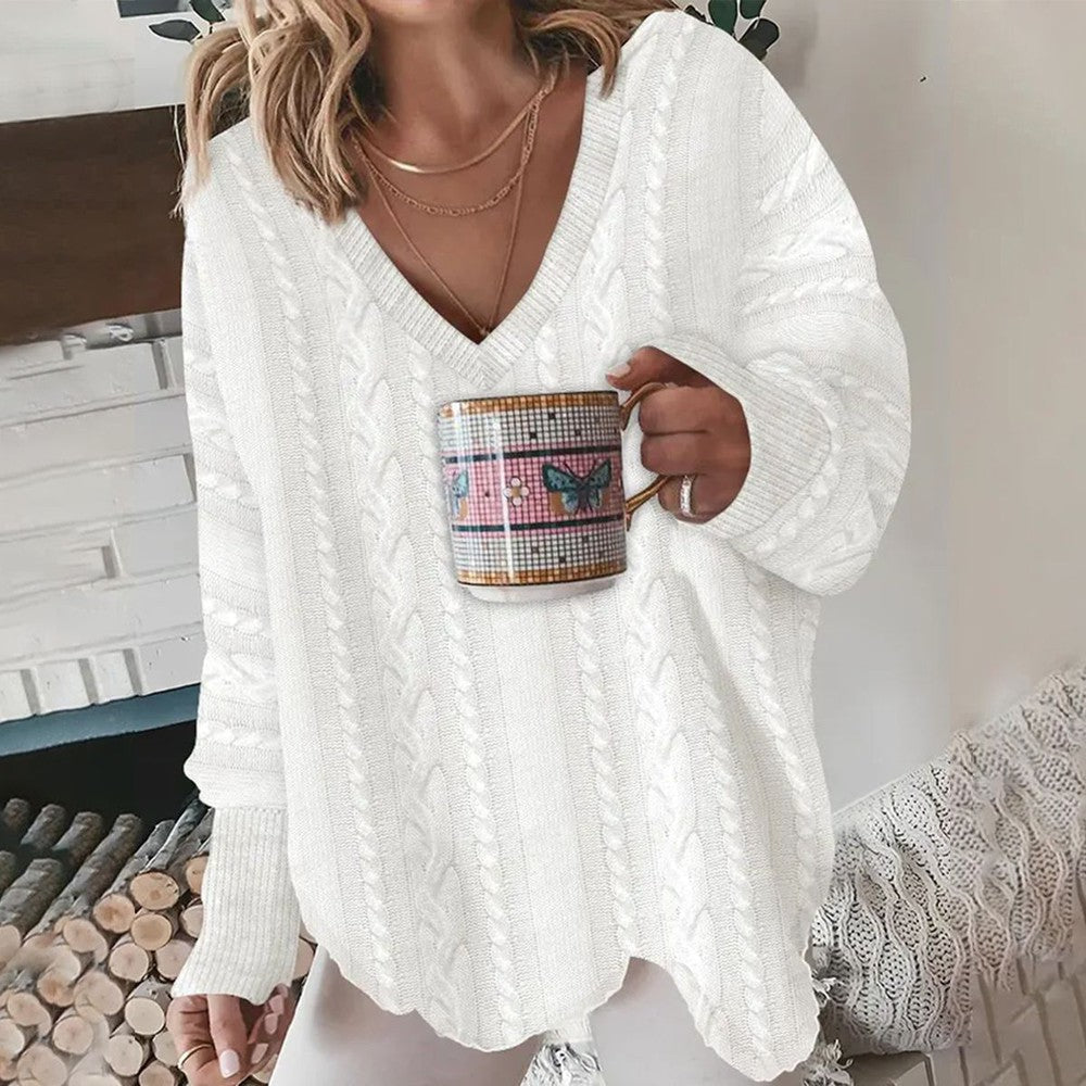Tendance d'automne® Pullover classique à col en V