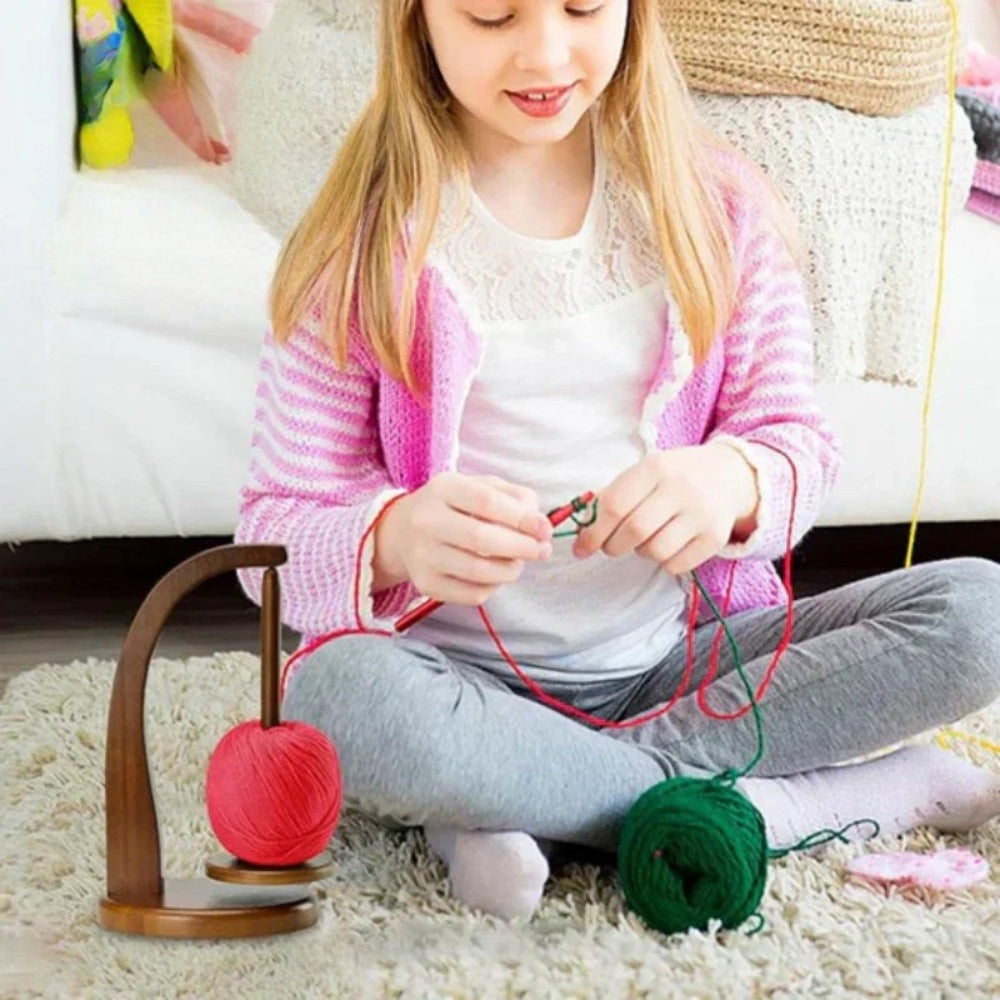 GarnSnur – Support de bobine rotatif avec base stable pour un rangement organisé de la laine