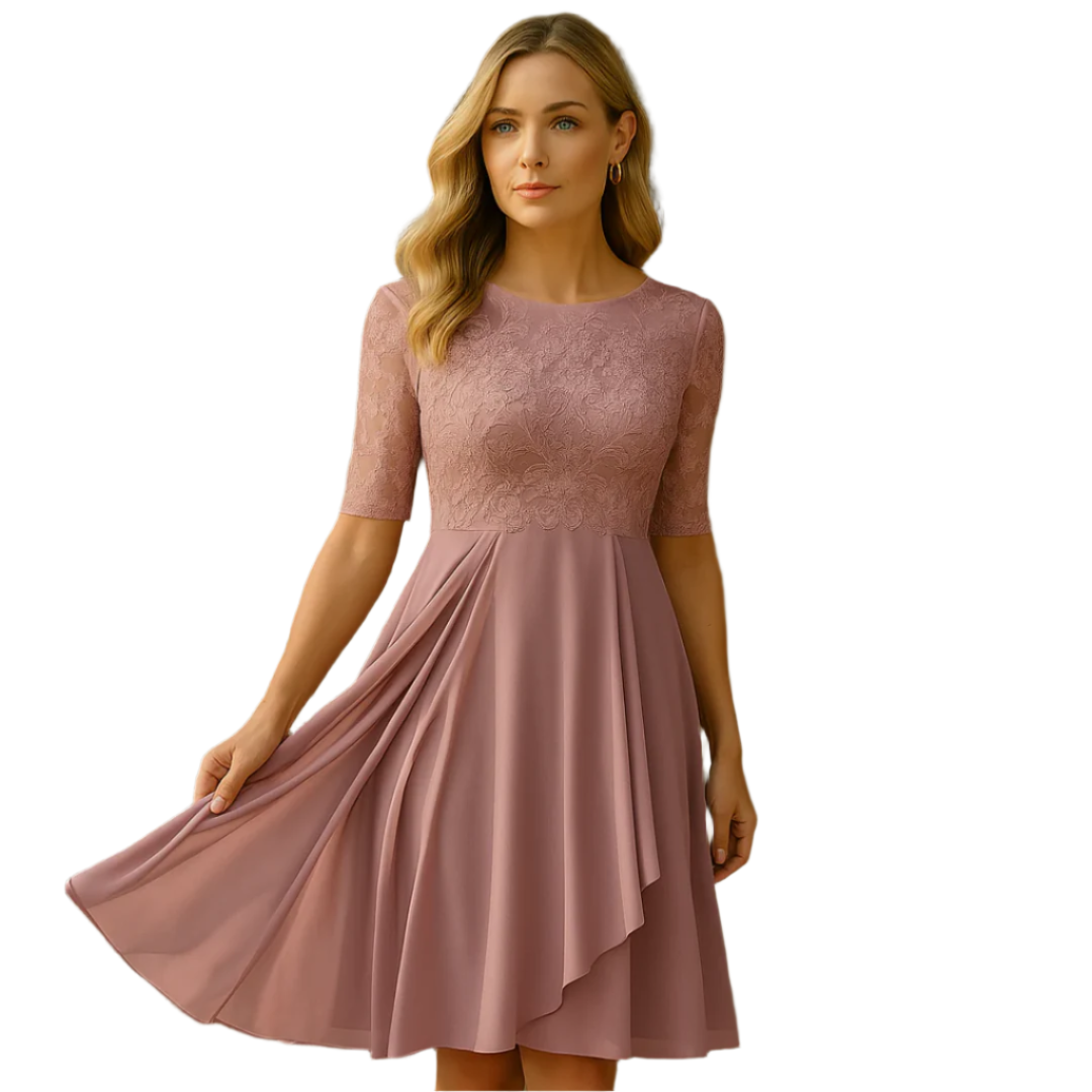 Robe Mini à Manches 3/4 Décontractée pour Femmes – Confortable et Élégante