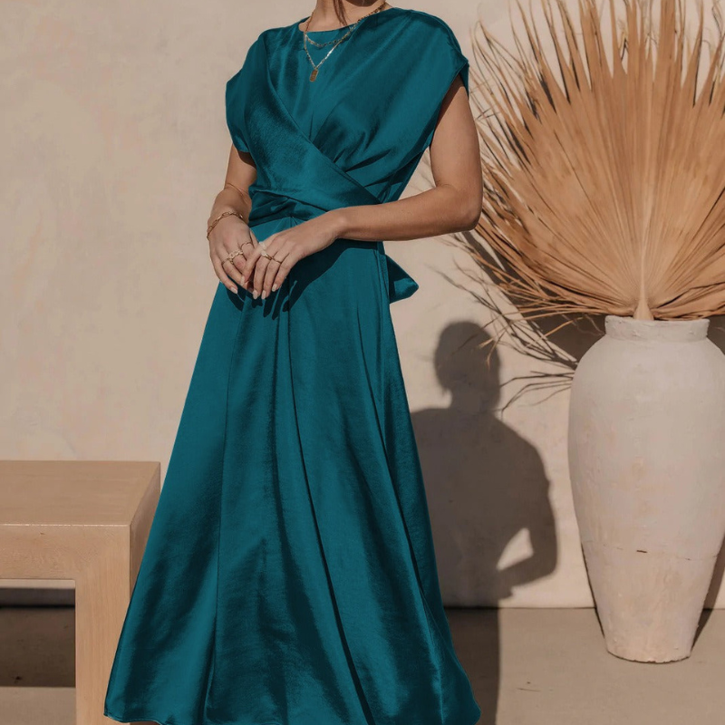 Robe Midi Enveloppe Élégante Sofie