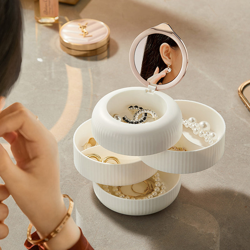 Boîte à bijoux empilable Eleganz – Rangement pratique avec miroir et design élégant