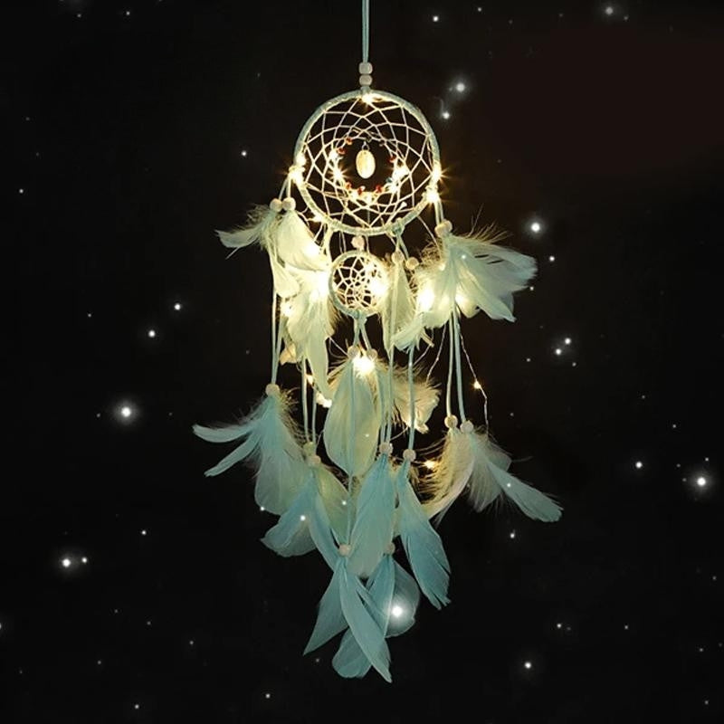 LumeDrøm Attrape-rêves décoratif – Ambiance magique avec lumières LED