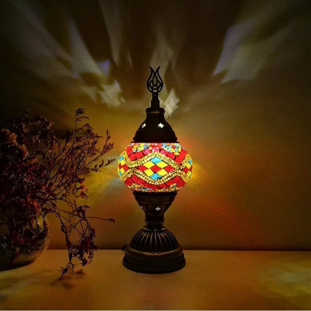 Lampe de table Mosaïque à motifs colorés