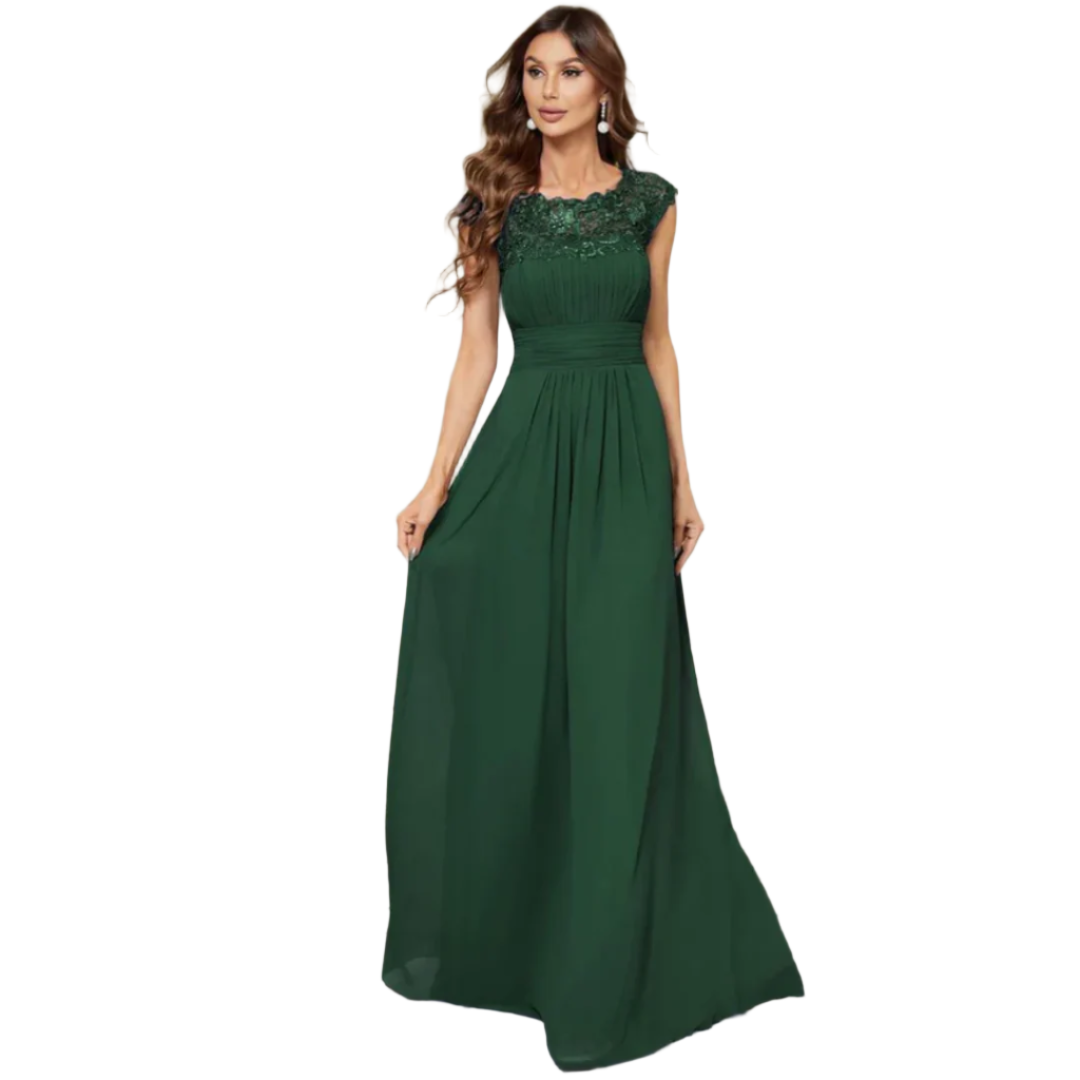 Robe Maxi Élégante avec Manches Plissées – Style Intemporel pour Femmes