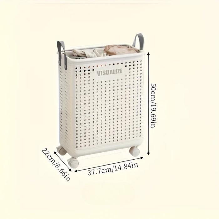 RollEase - Panier à linge pliable avec roulettes et ventilation