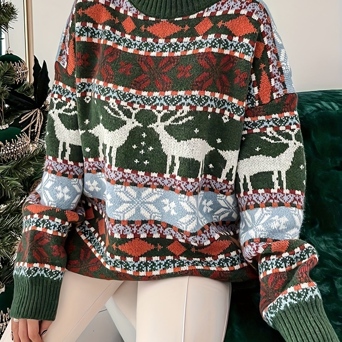 Pull à motif de Noël Cozy