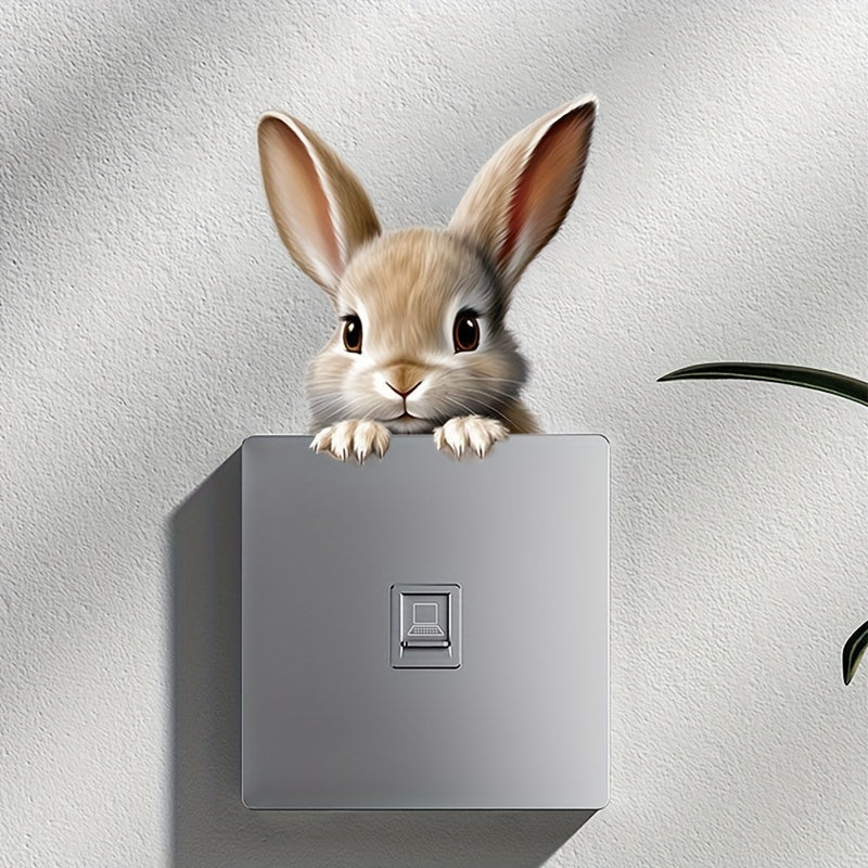 Autocollants muraux de jolis lapins