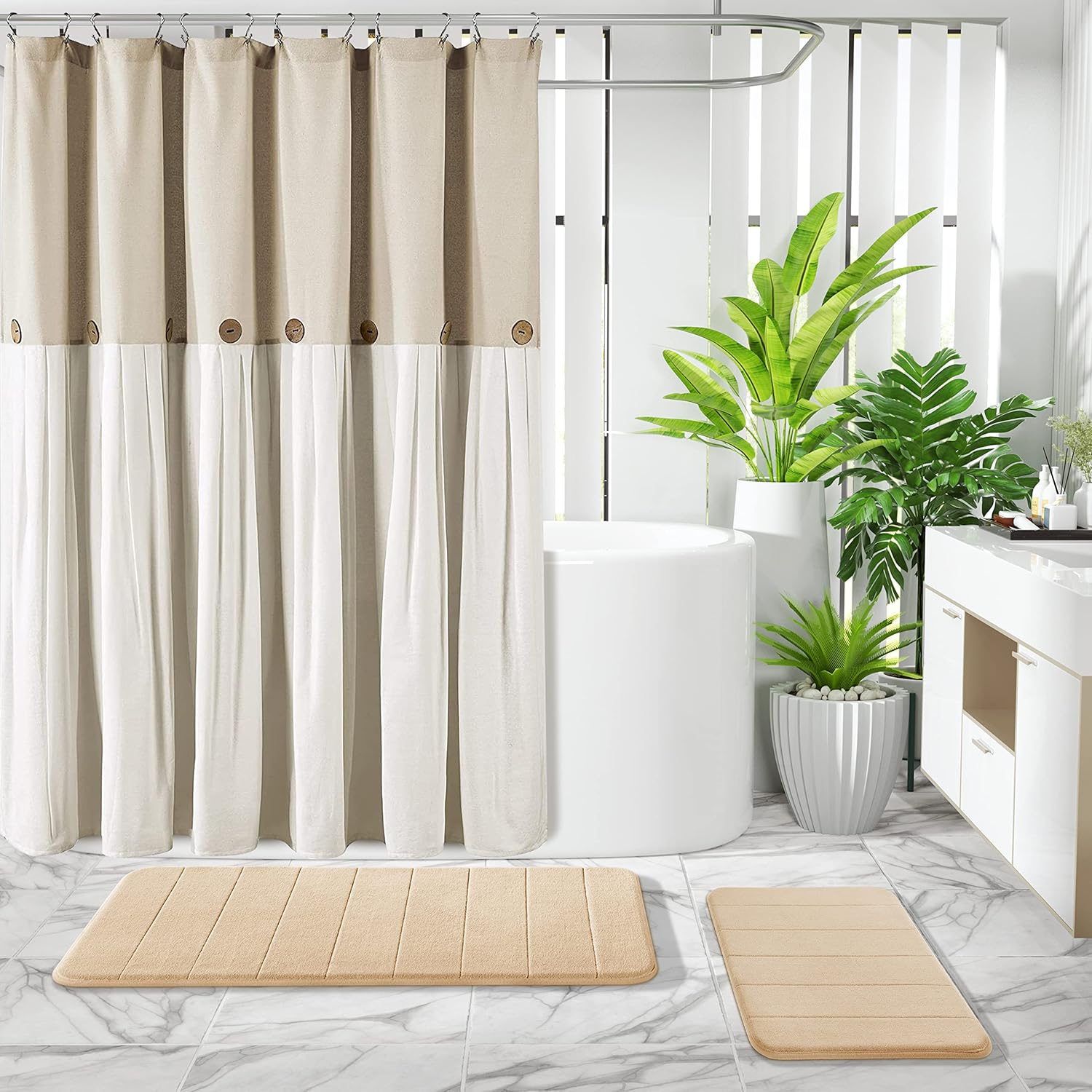 SoftHaven – Ensemble de tapis de bain en mousse de luxe