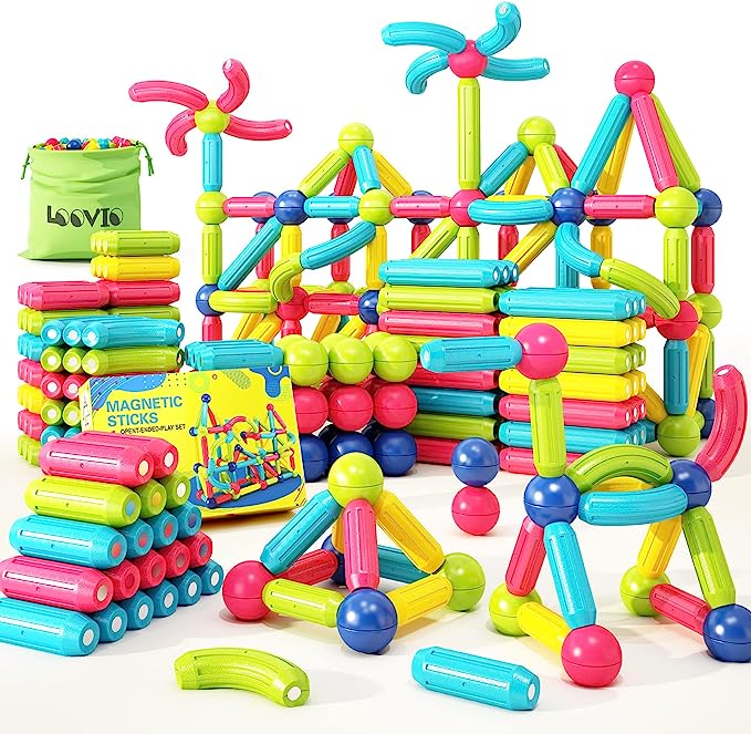 ColorfulSet - Ensemble de bâtons de construction magnétiques pour enfants