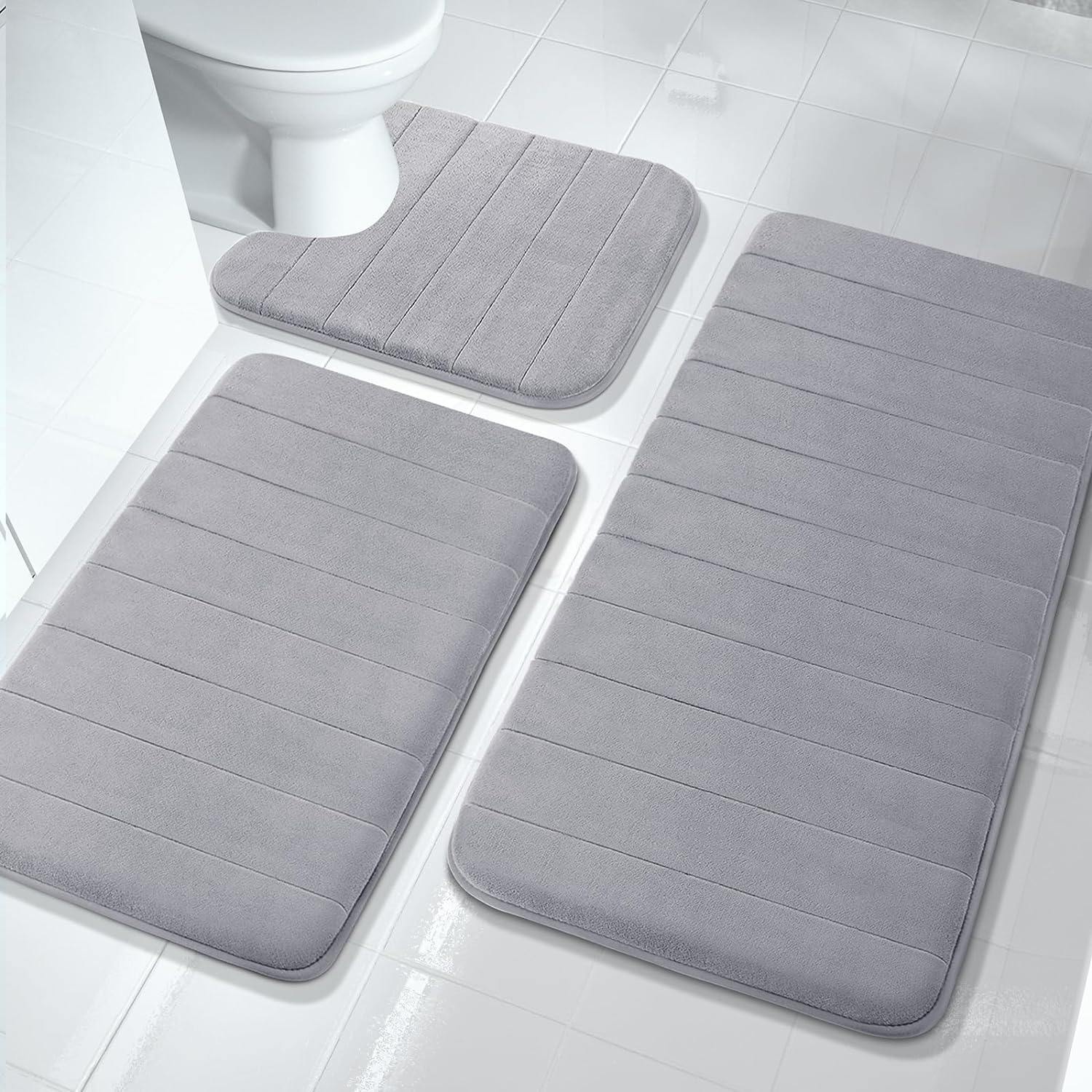 SoftHaven – Ensemble de tapis de bain en mousse de luxe