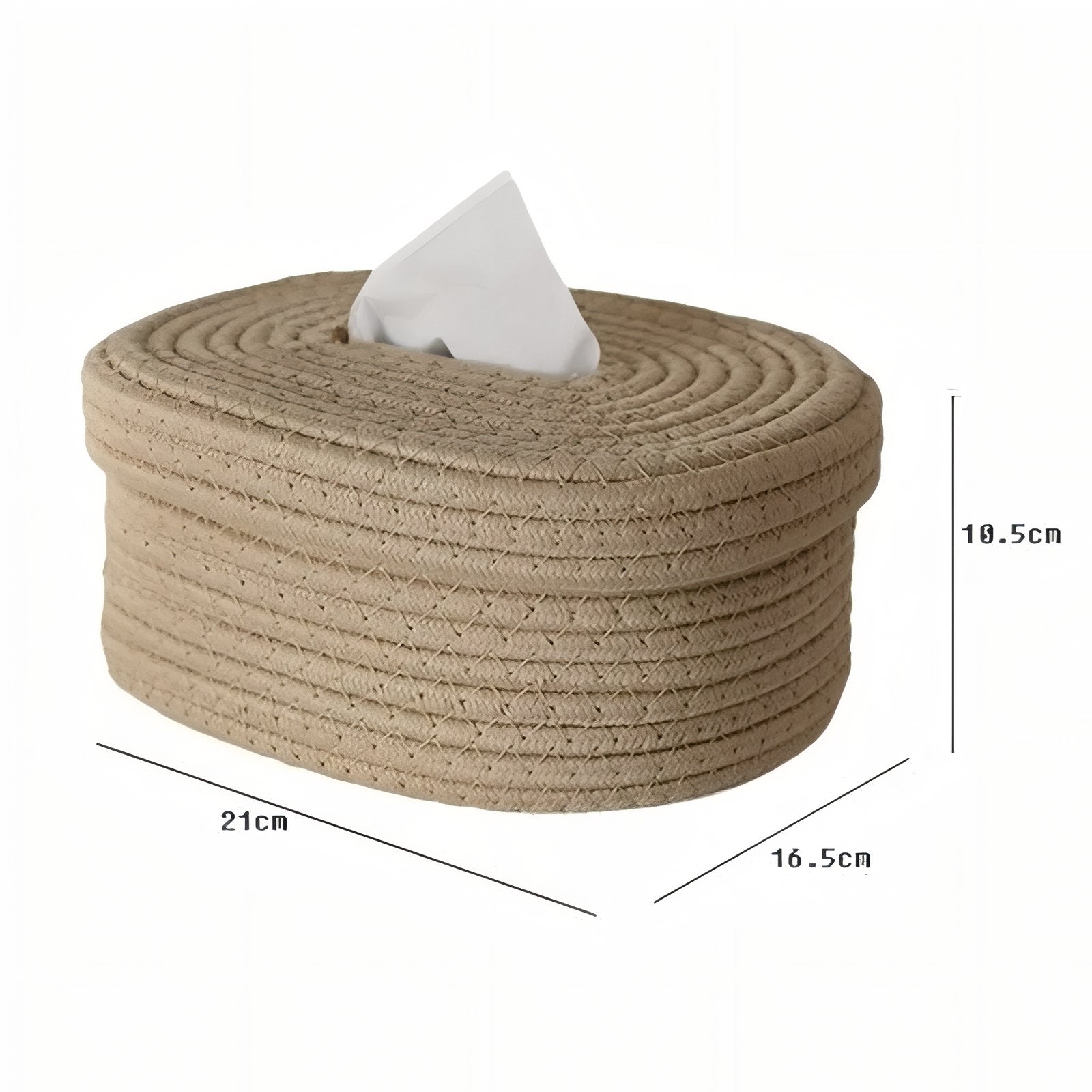 TissuElegance - Housse de boîte ovale en tissu au design élégant