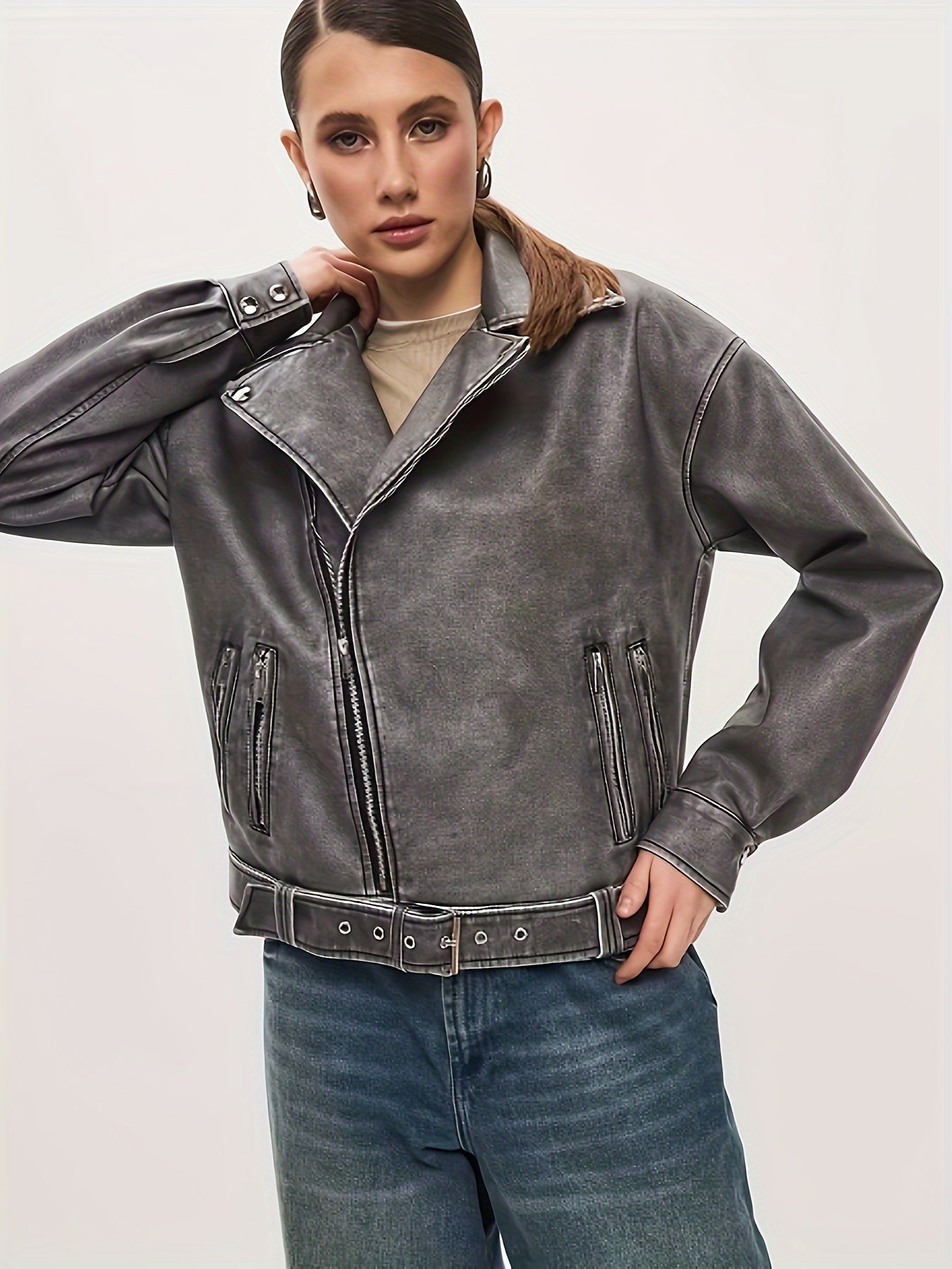 Lavina - Veste classique avec revers et bord stylé