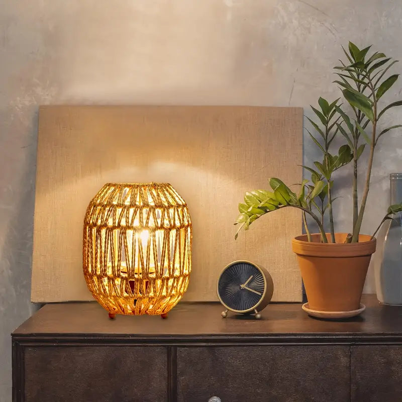 Lampe en rotin Boho