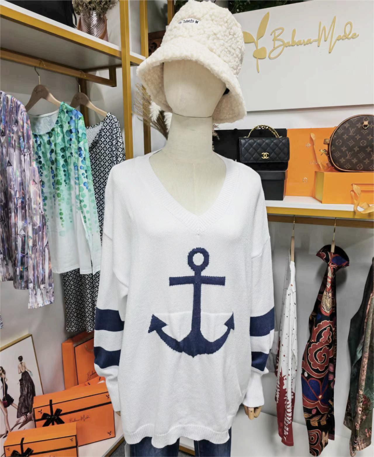 Tendance d'automne® - Haut à manches longues en V lilas