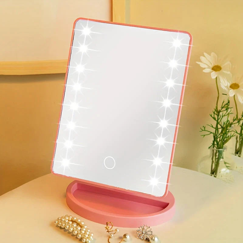 LumiTouch Miroir de Maquillage LED avec Contrôle Tactile – Éclairage Parfait pour un Maquillage Impeccable