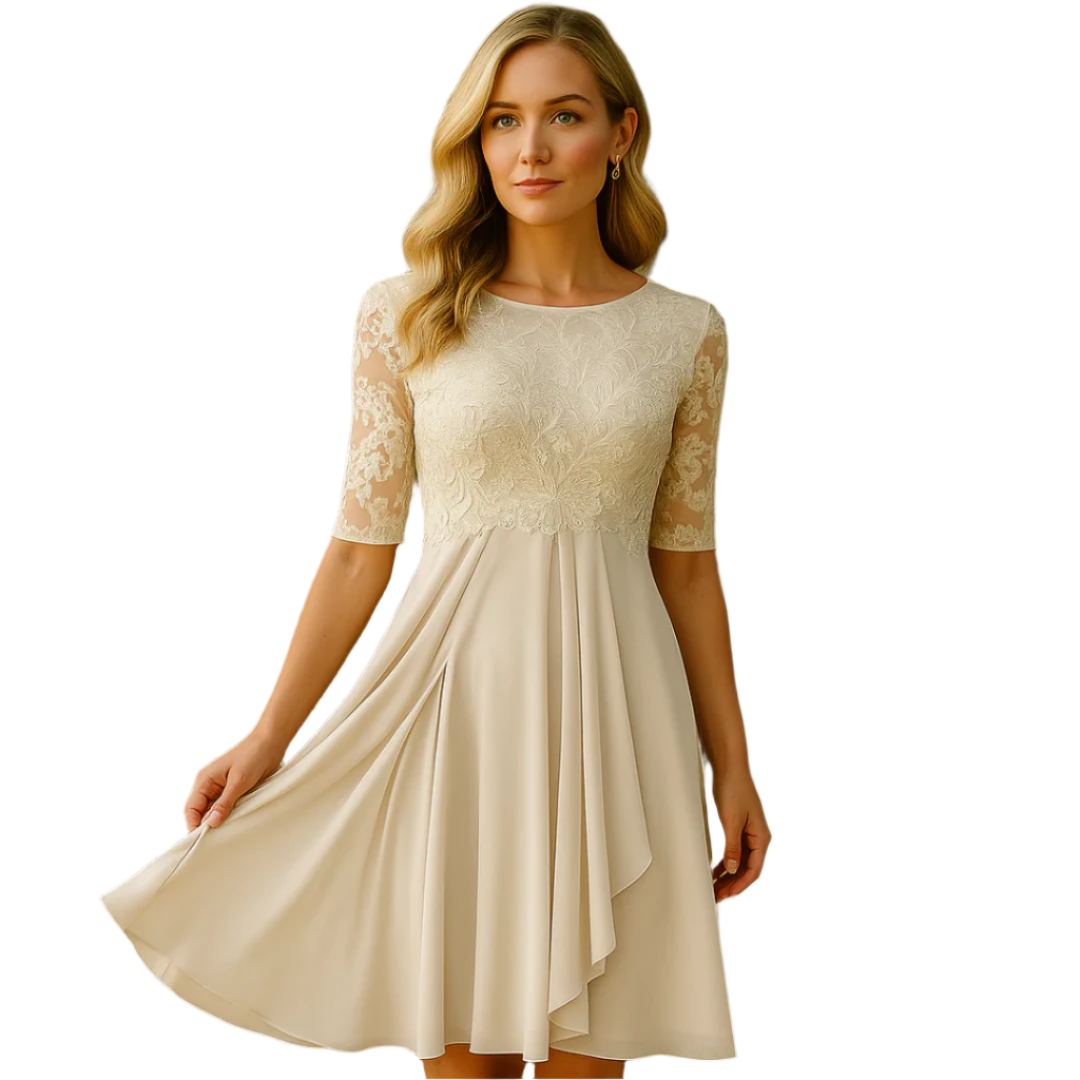 Robe Mini à Manches 3/4 Décontractée pour Femmes – Confortable et Élégante