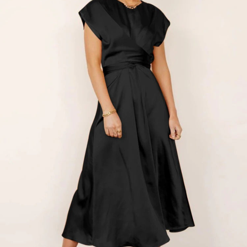 Robe Midi Enveloppe Élégante Sofie
