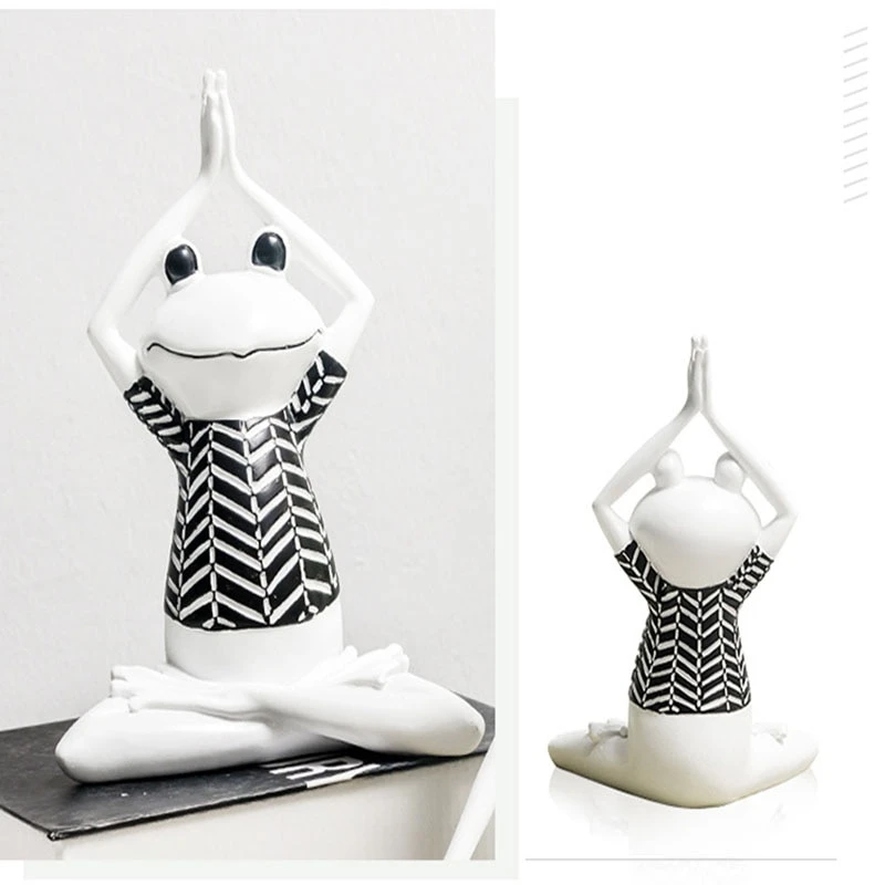 ZenFrog - Figurine décorative de grenouille méditative élégante