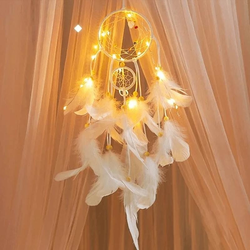 LumeDrøm Attrape-rêves décoratif – Ambiance magique avec lumières LED