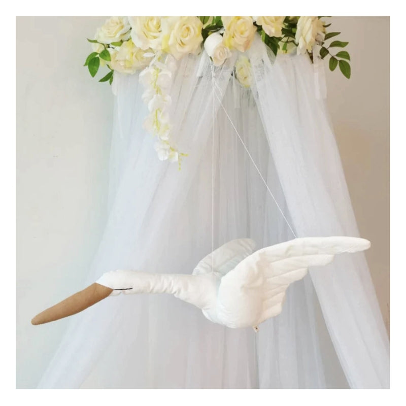 SnuggleStork - Jouet en peluche avec un bec doux et un charme douillet