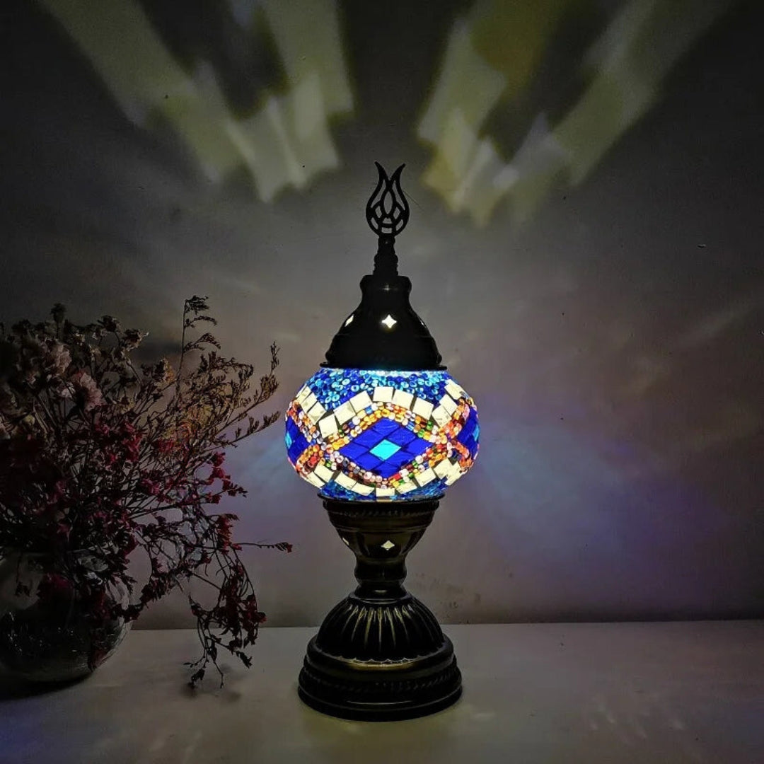 Lampe de table Mosaïque à motifs colorés