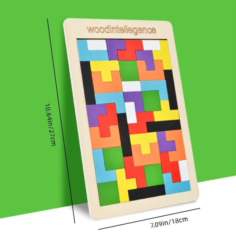 BrightBlocks 3D Trèfle Tangram Puzzle pour Enfants – Stimulateurs Cérébraux STEM