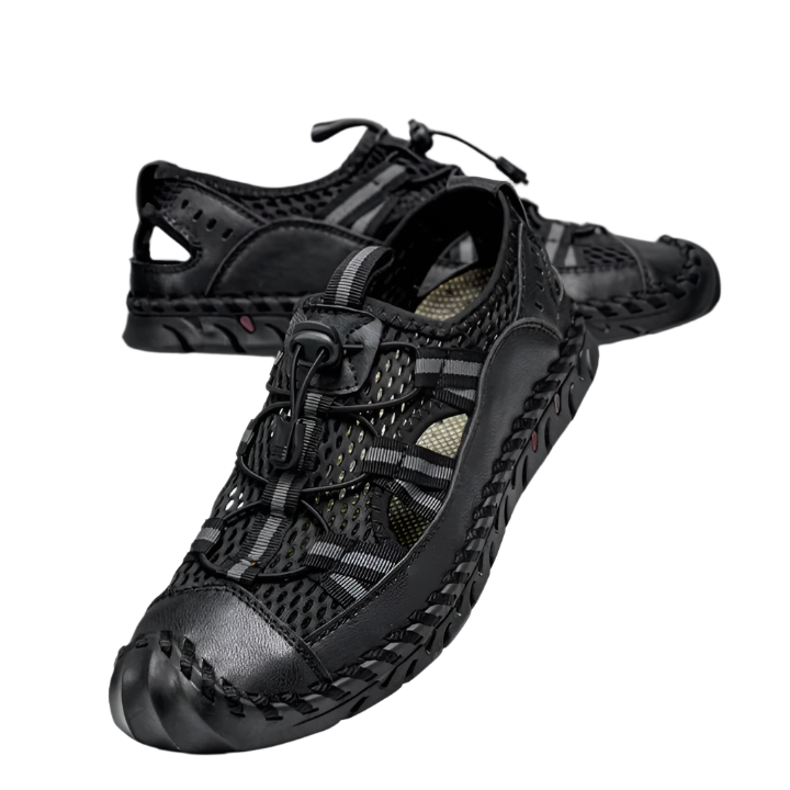 AntonTrek - Sandales robustes avec détails en mesh et coutures