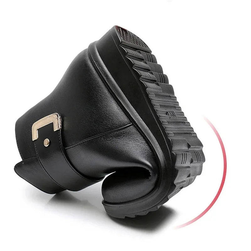 Anne - Bottines Femme avec Doublure en Fausse Fourrure