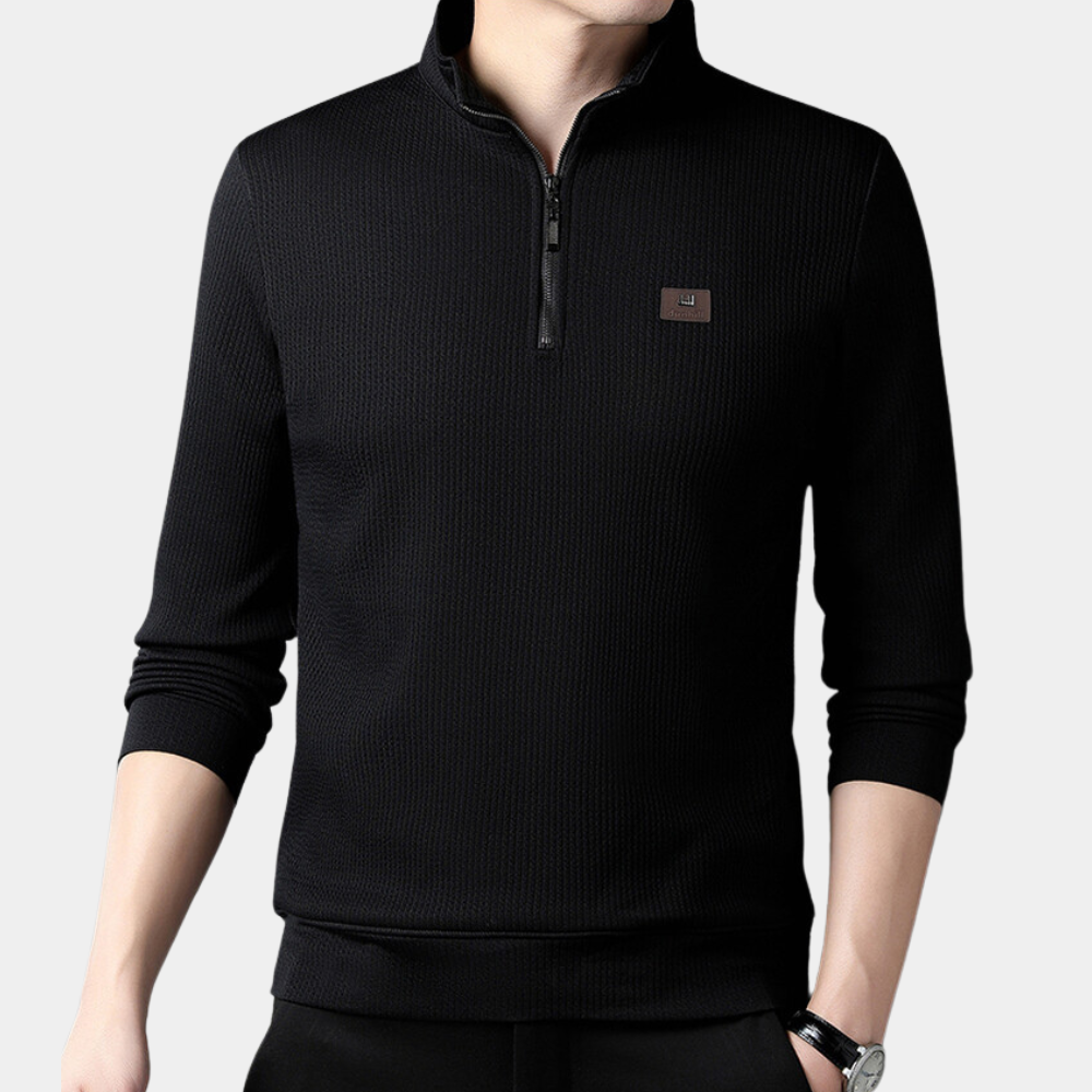 Pull slim à fermeture éclair carrée confortable et élégant pour homme Martin