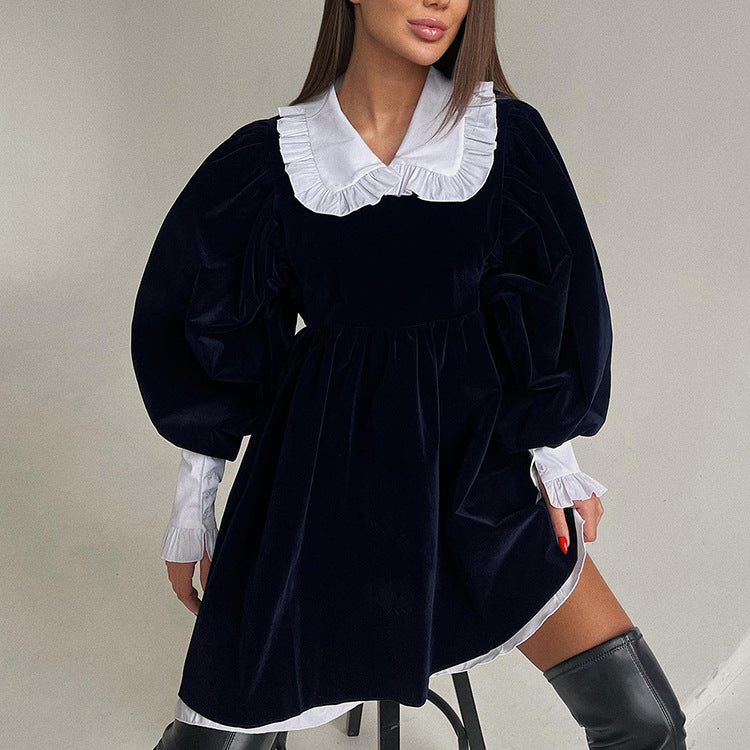 Lolita - Robe de mode à col de poupée français luxueux
