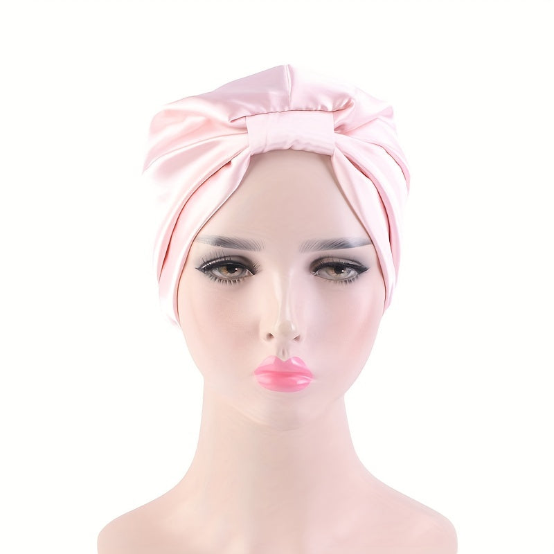 Bonnet en satin Clara avec nœud élégant