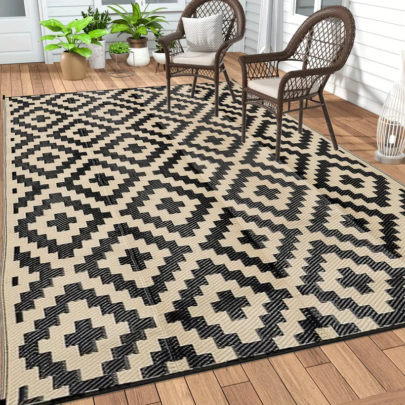 Tapis d'extérieur bohème et élégant