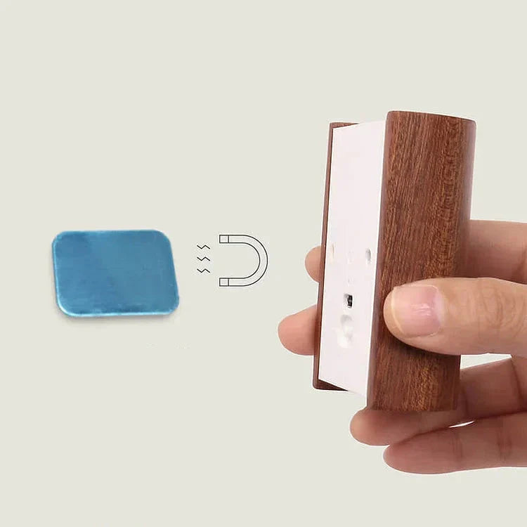 LumaSense - Applique murale en bois avec capteur magnétique