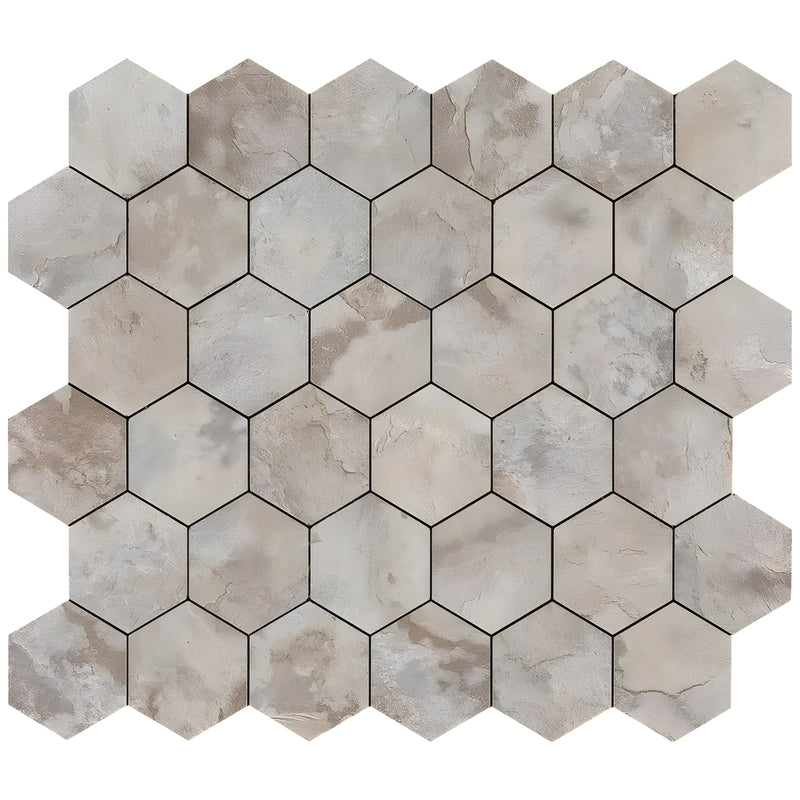 Carreaux hexagonaux autocollants stylés