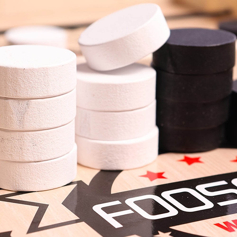 Jeu de table de hockey en bois avec lance-pierres