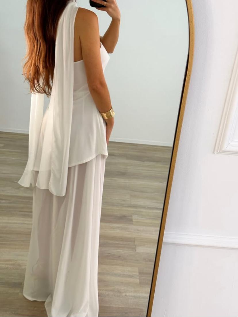 Liezel - Robe bustier à traîne spectaculaire et corsage ajusté