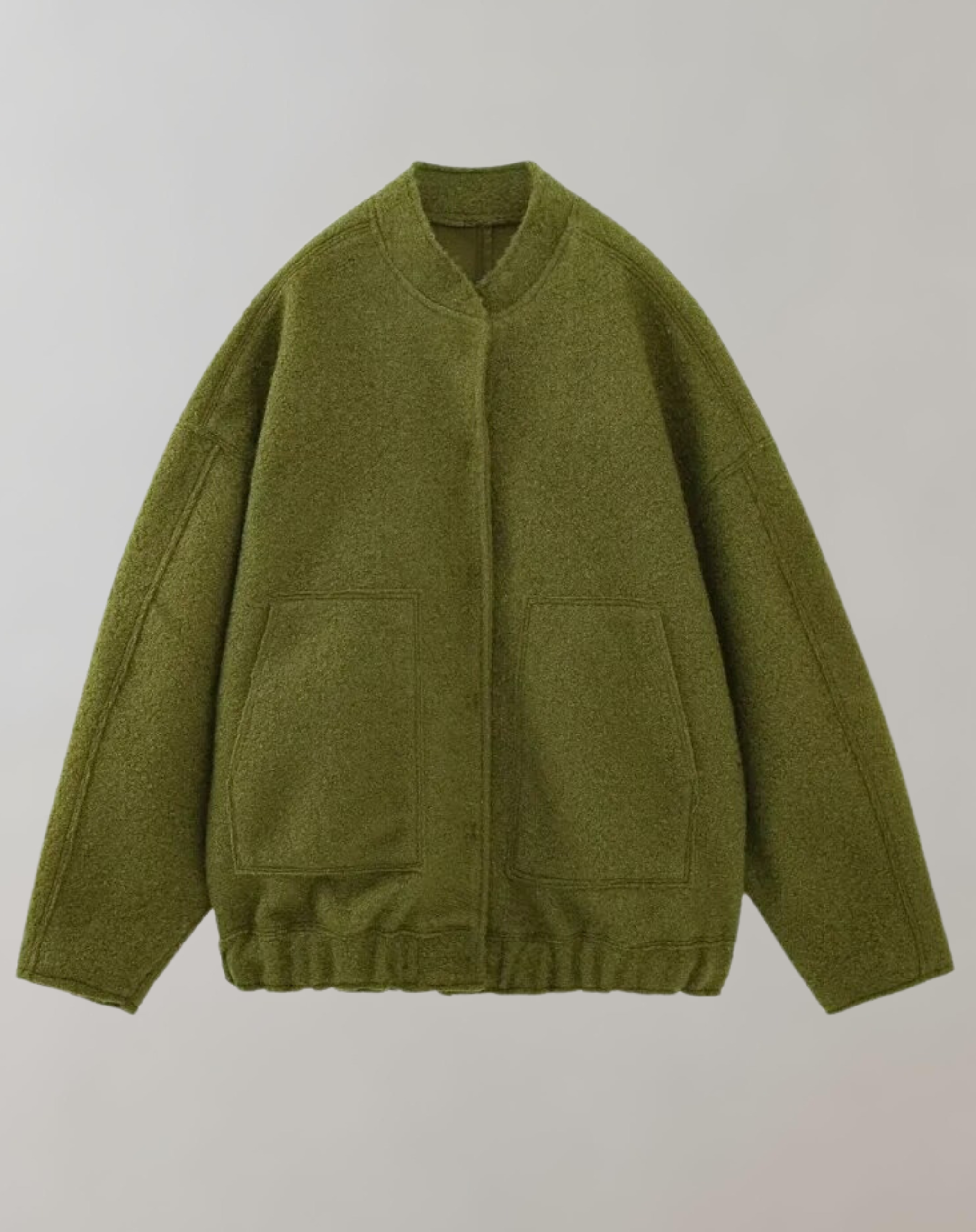 Sylvi - Veste bomber surdimensionnée avec boutons